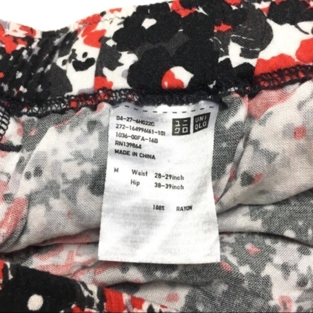 UNIQLO Pants Jogger Drape Lounge Floral Harem Loungewear Boho Hippie Size Medium